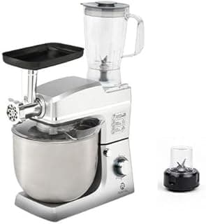 Rafal 4 in 1 All-Integral Kneader (Kneader, Chopper, Blender, Grinder) - 2200 Watt, 10 Liter Giant - Taiwan Motor and Metal Gears Against Hot - Silver - 2 Years Warranty