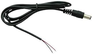 كابل طاقة DC ذكر بطول 1.2 متر (4 قدم) لنظام كاميرا مراقبة السيارة وشاشات العرض وإضاءة LED (2.1x 5.5 مم)