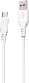 كابل شحن فائق السرعة S61V، من USB إلى Type-C، 1 متر، أبيض، 12 وات، 2.4 أمبير