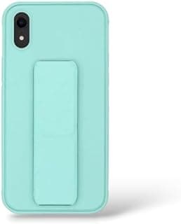 جراب مغناطيسي بحزام قبضة لهاتف iPhone X/XS، غطاء ناعم ضد الصدمات مع حزام يد، مسند مدمج، متوافق مع حامل السيارة، جراب نحيف (أخضر نعناعي فاتح)