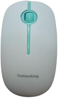G10 Wireless Mouse – 2.4GHz Optical Mouse with USB Receiver, 1200 DPI, Plug & Play – Compatible with Windows, Mac, Linux (White/Cyan)