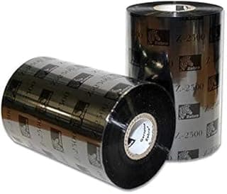 Black Thermal Roller Zebra Ressin For Production Date Printing Machine Size 450 * 40