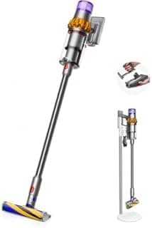 مكنسة دايسون V15 Detect Absolute Extra 369545-01، مكنسة مكتبية، ستانلس ستيل، أصفر