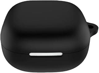 جراب سماعات لاسلكية متوافق مع Anker Soundcore R60i NC/P31i، سيليكون ناعم مضاد للصدمات مع ميدالية - أسود