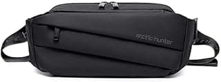 Arctic Haneter Men's Multi-Function Waterproof Crossbody Bag Bag Shoulder Bag Black