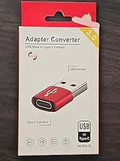 محول USB من النوع C إلى النوع A، طرف ذكر USB 3.0 من النوع A وطرف أنثى USB 3.1 من النوع C - متعدد الالوان تايب سي