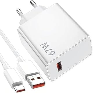شاحن مزدوج أصلي من XMob بقدرة 67 وات مع كابل USB-C بطول 1 متر متوافق مع شاومي 11/11 Ultra/12 Ultra