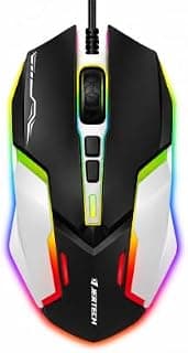 Jertech Sword XP11 Wired Gaming Mouse, RGB LED Chroma Illumination, 3200 DPI Optical Sensor, 7 Buttons, Macro Functions, 1000Hz Polling Rate