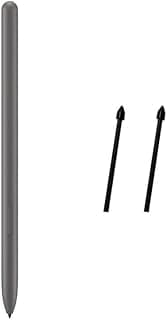 قلم S Pen لجهاز سامسونج Galaxy Tab S6/S6 Lite – 4096 مستوى ضغط، بدون بلوتوث/بطارية، مغناطيسي، خاصية رفض راحة اليد – يتضمن 2 سن إضافي، متوافق مع Air Command (رمادي)
