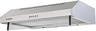 Fresh HB01-03-RT Wall Mounted Range Hood, 90cm, Stainless Steel, 3 Speeds, 400 m³/h, 2 Motors