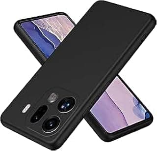 جراب سيليكون سائل متوافق مع Oppo Find X9 Pro، حماية كاملة للكاميرا مع بطانة مايكروفايبر ناعمة، غطاء متين ضد الصدمات - أسود