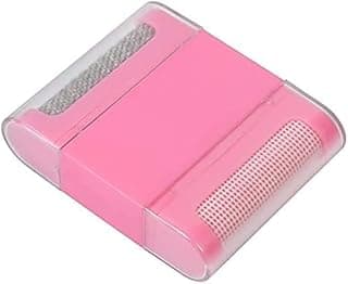 Portable Lint Remover, Pink, Dual-Sided Fabric Shaver with Mesh Protection