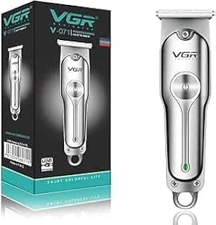 ماكينة حلاقة احترافية VGR V-071 من الستانلس ستيل مع شحن USB و3 أمشاط
