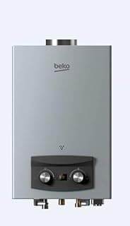 Gas Water Heater with Digital Screen, 6 Liter Capacity, White