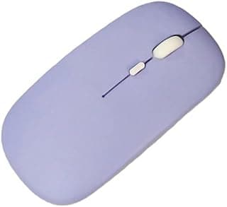 ماوس لاسلكي رفيع - نقرة صامتة، تصميم مريح ورفيع جدًا، ماوس ضوئي USB 2.4 جيجاهرتز للاب توب والكمبيوتر الشخصي وماك بوك من تيكزون (أرجواني)