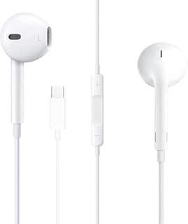 سماعة أذن سلكية بمنفذ USB C لجوال ايفون 15/15 برو/15 برو ماكس، ايباد برو/اير سيريز - سماعات أذن سلكية مع موصل تي بي واي اي سي من انخجيفت شوب
