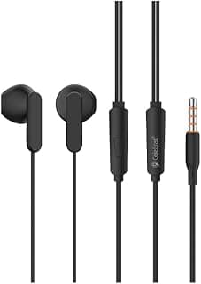 G23 Wired Stereo Earphones with Mic & Controller – Pure Lossless Audio & Clear Calls – 3.5mm Jack Compatible – Black