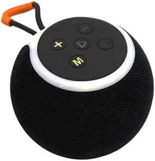 سماعة بلوتوث محمولة JL-1267 مع مشبك، اسود وابيض، ازرار تحكم، تصميم مدمج