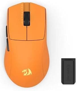 Redragon M919OB-ULT SPARDA Gaming Mouse, Tri-Mode Wireless/Wired, 45000 DPI Pixart Sensor, 8000Hz Polling Rate, Ultra-Lightweight Esports Mouse, 5 Programmable Buttons, Orange