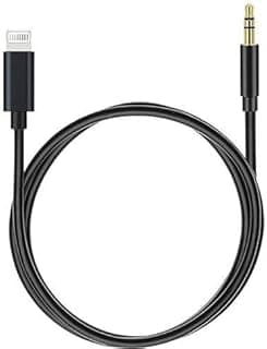 Aux Cord for iPhone, Lightning to 3.5mm Audio Cable Compatible with iPhones 13 12 11 XS XR X 8 7 6 iPad iPod to Car/Home Stereo/Headphone/Speaker, Headphone Jack Adapter (Black)