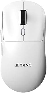 For JEQANG JW-D235 Rechargeable Tri-Mode Gaming Mouse (Bluetooth / 2.4G Wireless/Wired) - 64000 DPI /1000Hz – 70g Lightweight – 5 Million Clicks - Up to 60H - ON/Off Button (White)