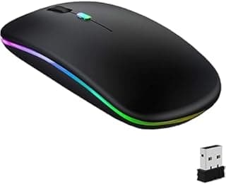 ماوس لاسلكي RGB موديل W10 اتصال مزدوج مع كل من البلوتوث وتقنية 2.4 جيجا هرتز اللاسلكية. تصميم مريح لاستخدام مريح لفترات طويلة يدعم مسافة تشغيل تصل إلى 10 أمتار.