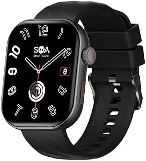 ساعة ذكية FitPro OB39، شاشة 2.02 بوصة TFT، أسود، شاحن لاسلكي، حزام إضافي، ضمان سنتين