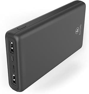 باور بانك 187238 ALU15HD سعة 15000 mAh، لون رمادي غامق