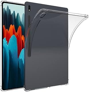 جراب ظهر شفاف لجهاز سامسونج جالكسي تاب S8 Plus / S7 FE / S7 Plus، سيليكون مرن مضاد للصدمات
