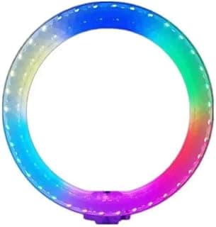 3D double-sided RGB colorful fill light live streaming lighting lamp beauty ring light (13 inch) (33CM) - Transparent