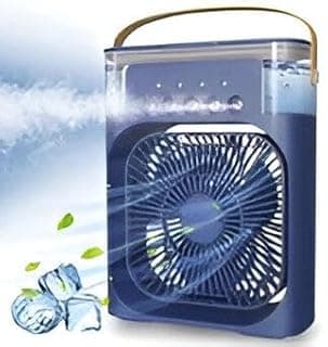 Multi-Mode Air Fan - Enjoy a portable air conditioning experience with 7 color lights, 3 wind speed settings, and 3 mist modes for enhanced relaxation.