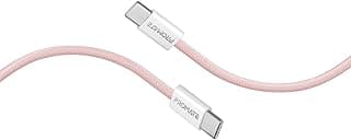 كابل شحن USB نوع سي، كابل شحن ومزامنة قوي من النوع سي مع توصيل طاقة سريع بقدرة 60 وات، ونقل بيانات بسرعة 480 ميجابت لكل ثانية وسلك مضفر بالنايلون مقاس 200 متر، من بروميت موديل ايكولاين-CC200