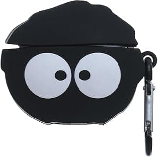 Durable Silicone Airpod 3D Protective Case With Cartoon Character Shockproof Scratch-Resistant Design And Finger Holder Fits Airpods 4 - Black White