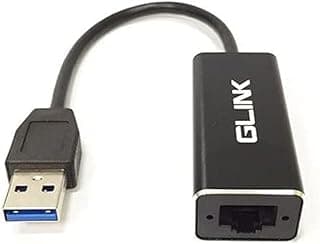 محول GLINK GL 015 من USB 3.0 إلى RJ45 جيجابايت إيثرنت 10/100/1000 Mbps - متوافق مع سامسونج S22 Ultra، آيباد برو 2020، ماك بوك برو، ديل XPS 13 (هيكل ألومنيوم)