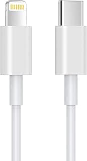 كابل JJCALL من USB C إلى Lightning بطول 1 متر [معتمد من ابل MFi]، شاحن سريع للايفون USB-C يدعم الشحن السريع للايفون 14/13/12/12 PRO Max/12 Mini/11/11PRO/XS/Max/XR/X/8/8Plus/ايباد