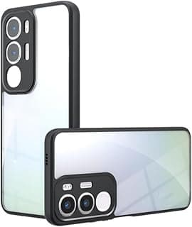 جراب خلفي Magic Mask لهاتف فيفو Y19S 4G / فيفو Y29 5G شفاف، مضاد للصدمات، نحيف، حماية عسكرية من السقوط، لا يصفر، أسود