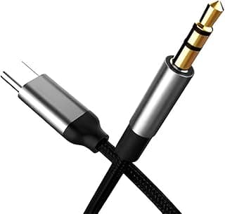 كابل صوت هاي فاي USB نوع C إلى ايه يو اكس 3.5 ملم كابل محول صوت TYPE-C سلك AUX عالي الدقة Hi-Fi، متوافق مع السيارات والهواتف والسماعات هاتف ذكي سماعة مشغل الموسيقى مكبر