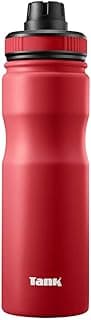 Tank Stainless Steel Water Bottle 650mL, Up to 12Hrs Cold, Red