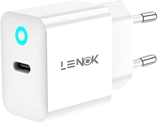 شاحن من لينوك بتقنية USB، متوافق مع الهواتف الخلوية، بمنفذ واحد، 20 واط للشحن السريع