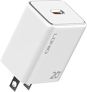 شاحن حائط سريع A1508C بمنفذ USB-C PD واحد مع كابل Type-C إلى Lightning للأجهزة المتعددة 30 وات - أبيض