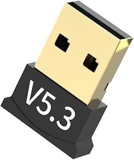 محول بلوتوث 5.3 USB، توصيل وتشغيل للويندوز 11/10/8.1، مستقبل ومرسل، للكيبورد/الماوس/السماعة/الطابعة