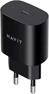 Havit UC25 High-Speed 25W USB-C Charger for Samsung, Multi-Port, GaN Technology, Over Voltage & Temperature Protection,1 year warranty
