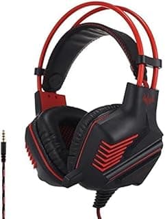 سماعة جيمنج ستيريو OV-P10 بميكروفون مقاس 3.5mm للموبايل / PS4 / اكس بوكس / كمبيوتر - أحمر/أسود