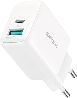 Joyroom JR-TCF21 20W Dual-Port EU Charger with Type-C to Type-C Cable | Features 20W fast charging, dual ports (USB-A & Type-C), and includes a durable 1m Type-C to Type-C power cable.