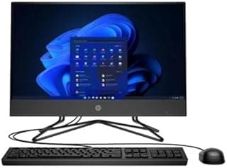 لاب توب اتش بي 200 G4 الكل في واحد معالج انتل كور i5 1235U وذاكرة 8 جيجابايت و512 جيجابايت وكارت شاشة انتل ايريس اكس شاشة 21.5 بوصة FHD غير لمسية بلومحة مفاتيح سلكية وماوس B6YN4ET، أسود