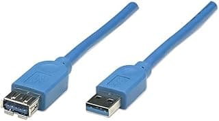 كابل USB 3.0 فائق السرعة A-Male/A-Female بطول 3 متر - أزرق