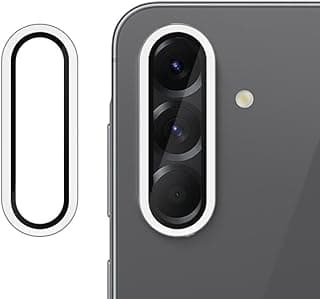Glass Camera Lens Frame Protector Compatible For Samsung A36 (Silver)