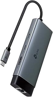 موزع USB C PD100W 4K 60Hz HDMI، 1×USB C 5Gbps، 2× USB A 5Gbps، جيجابت ايثرنت، متوافق مع ماك او اس، ويندوز، لينكس، آيباد، iOS، أندرويد، كروم او اس، نينتندو من تي بي - لينك UH6120C