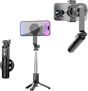 Mini Magnetic Selfie Stick Tripod – Bluetooth Remote Control, Portable Foldable Phone Stabilizer, Adjustable 16–72CM for Smartphones