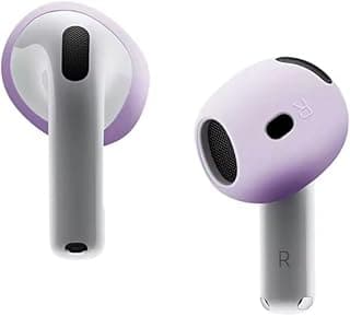 جراب Fekra Store جديد لـ AirPods 4، جراب سيليكون واقي للجيل الرابع، إكسسوارات غطاء سماعات ابل AirPods 4 (بنفسجي فاتح)